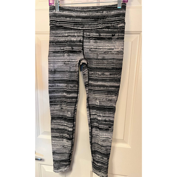 Reebok Speedwick Workout Leggings Black White Size‎ M - Picture 1 of 5